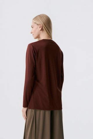 Long Sleeve Sports Top | Bordeaux