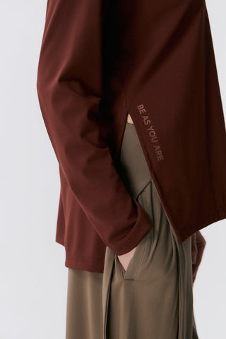 Long Sleeve Sports Top | Bordeaux