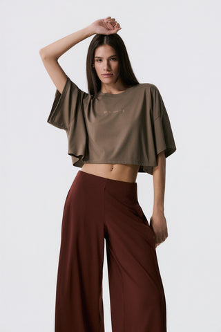 Αθλητικό Cropped Top | Olive