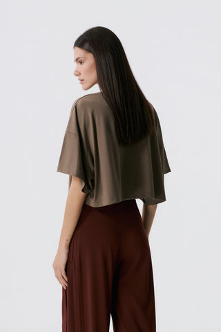 Athletic Cropped Top | Olive