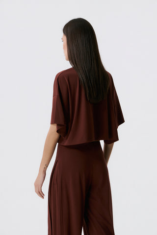 Athletic Cropped Top | Bordeaux