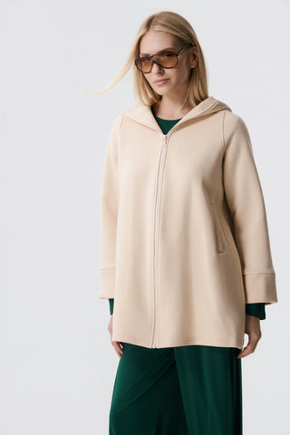 Αθλητική Fleece Ζακέτα | Beige