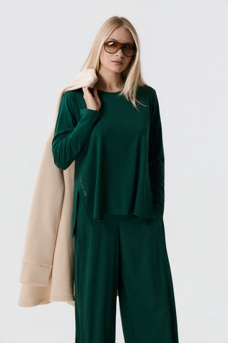 Μακρυμάνικο Αθλητικό Top | Forest Green