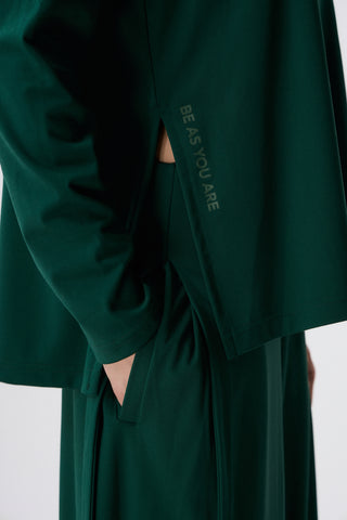 Long Sleeve Sports Top | Forest Green
