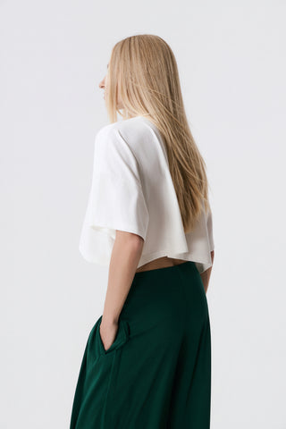 Αθλητικό Cropped Top | Off-White