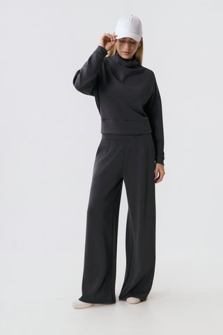 Φούτερ Scuba με draped turtleneck γιακά | Γκρι