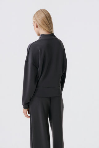 Φούτερ Scuba με draped turtleneck γιακά | Γκρι