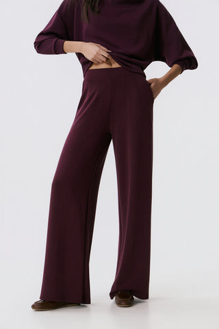 Scuba Cupro Touch track pants | Burgundy