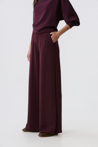 Scuba Cupro Touch track pants | Burgundy