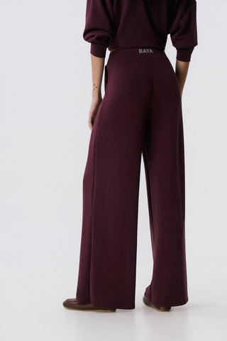 Scuba Cupro Touch track pants | Burgundy