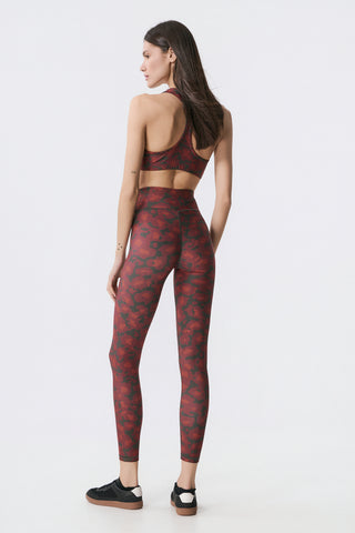 Red leopard print workout set | Red