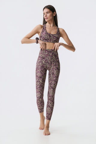 Σετ γυμναστικής με purple leopard print | Μωβ