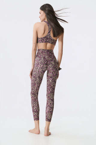 Purple leopard print workout set | Purple
