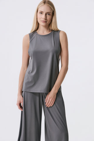 Αθλητικό Αμάνικο Top | Shark Gray