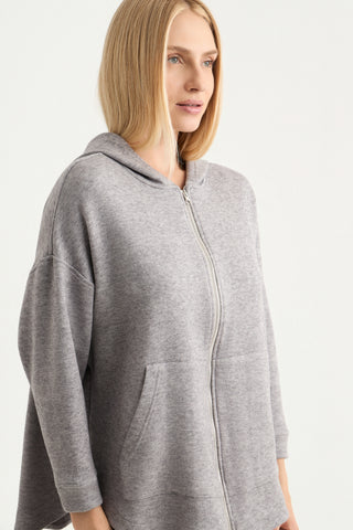 Comfort Knit Ζακέτα με Κουκούλα | Γκρι