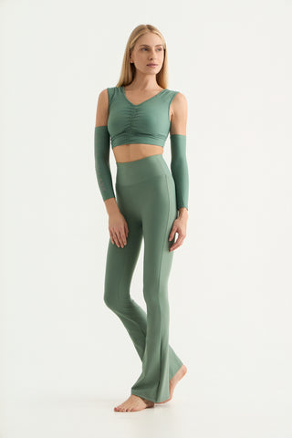 Aθλητικό κολάν SOFT TOUCH με τελείωμα καμπάνα | Sage