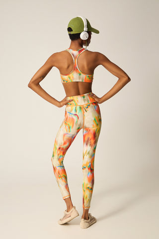 Σετ γυμναστικής με iridescent print | Beige