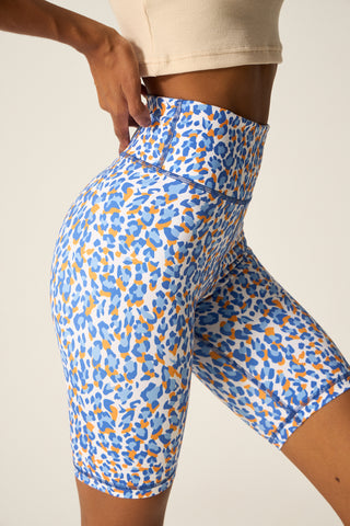 Aθλητικό biker κολάν με leopard print | Baby Blue