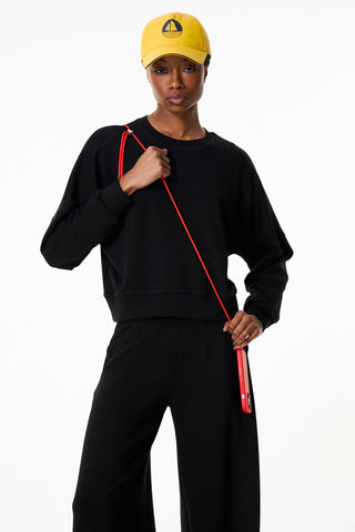 Μπλούζα φούτερ SCUBA με στρογγυλή λαιμόκοψη | Μαύρο