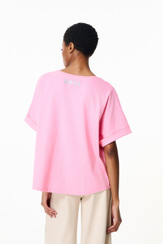 BASIC sweatshirt with logo on the back | Pink