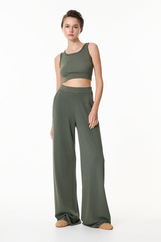 Αμάνικο cropped top Chromatic | Χακί