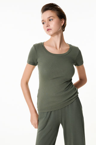 Κοντομάνικο top Chromatic | Χακί