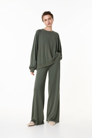 Chromatic long sleeve sweatshirt | Khaki