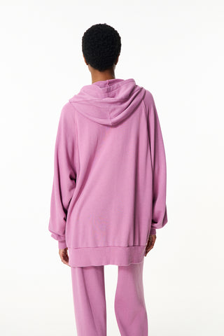Chromatic long-sleeved hoodie | Pink