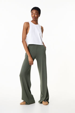 Sleeveless cropped top | White