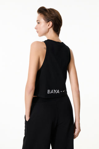 Αμάνικο cropped top |  Μαύρο