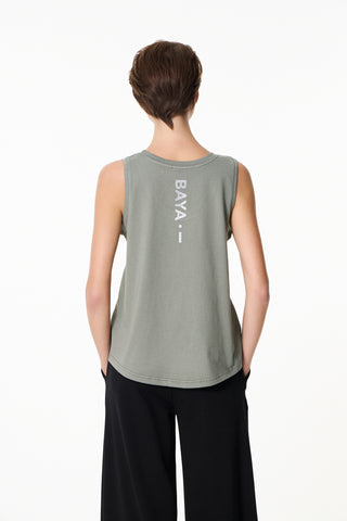 Αθλητική αμάνικη μπλούζα |  Χακί