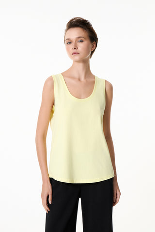 Αθλητική αμάνικη μπλούζα |  Κίτρινο