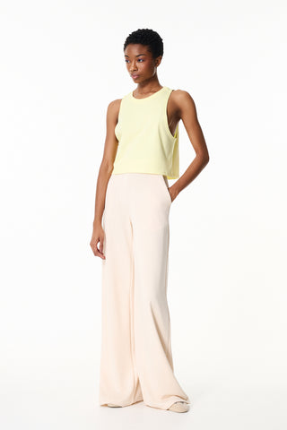 Αμάνικο cropped top | Κίτρινο