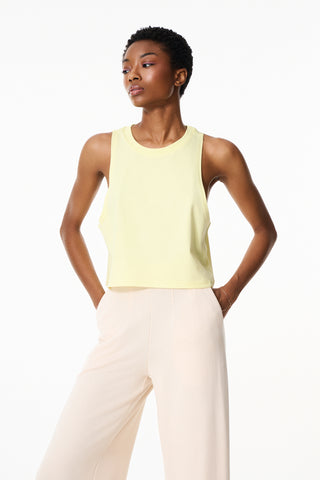 Αμάνικο cropped top | Κίτρινο