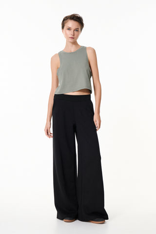 Αμάνικο cropped top | Χακί