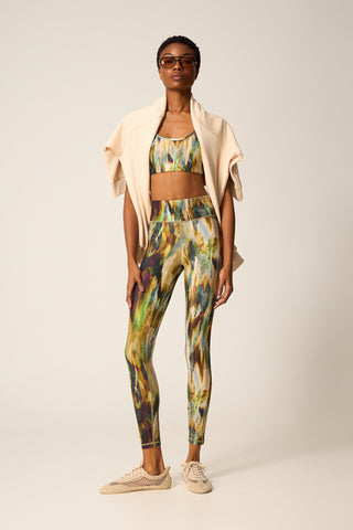 Σετ γυμναστικής με earthy grunge print | Πολύχρωμο