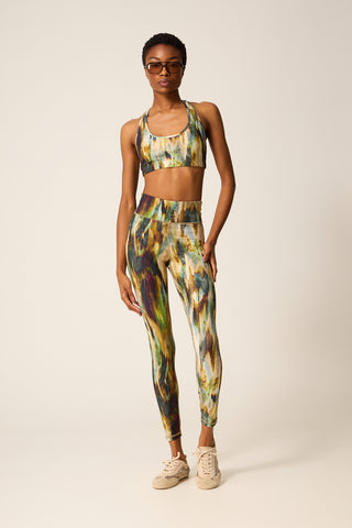 Σετ γυμναστικής με earthy grunge print | Πολύχρωμο