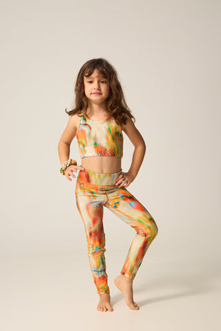 Παιδικό σετ γυμναστική iridescent print | Beige