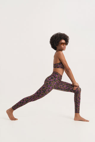 Σετ γυμναστικής με leopard spots print | Μαύρο