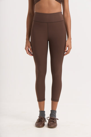 Aθλητικό crop κολάν SOFT TOUCH | Mocha