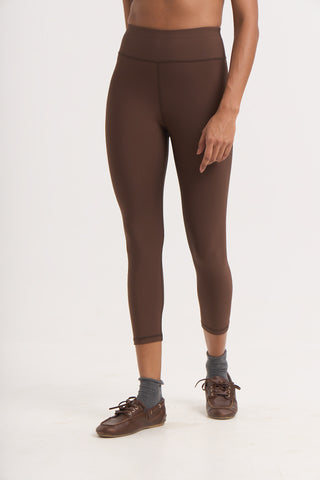 Aθλητικό crop κολάν SOFT TOUCH | Mocha