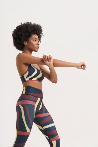 Σετ γυμναστικής με angular print | Μαύρο