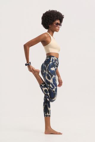 Aθλητικό crop κολάν με inkstone print | Πολύχρωμο