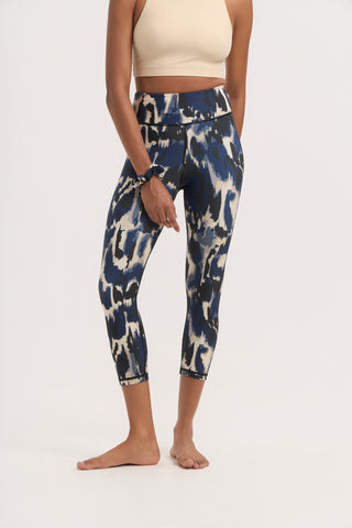Aθλητικό crop κολάν με inkstone print | Πολύχρωμο