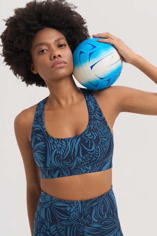 Σετ γυμναστικής με terra bloom print | Πετρόλ