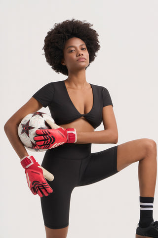 Αθλητικό knotted μπουστάκι | Μαύρο