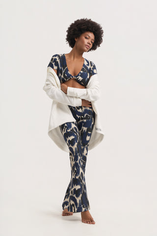 Aθλητικό κολάν με inkstone print και τελείωμα καμπάνα | Πολύχρωμο