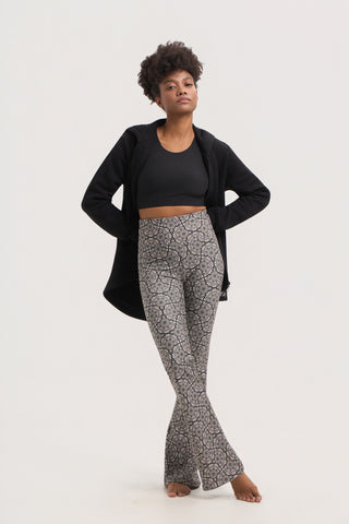 Aθλητικό κολάν με floral mosaic και τελείωμα καμπάνα | Πολύχρωμο