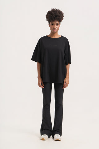 Aθλητικό κολάν SOFT TOUCH με τελείωμα καμπάνα | Μαύρο