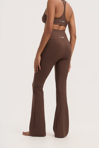 Aθλητικό κολάν SOFT TOUCH με τελείωμα καμπάνα | Mocha